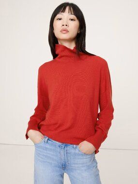 Banana Republic Merino Turtleneck Sweater Red